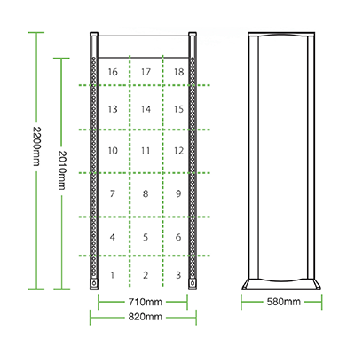 通过式金属探测门 ZK-D3180